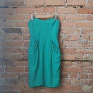 Green Emerald Strapless BGBG Daphine Dress